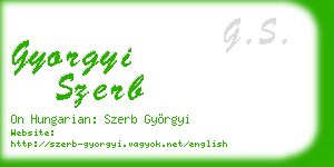 gyorgyi szerb business card