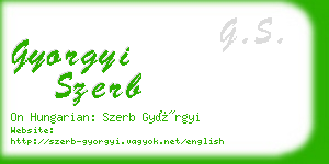 gyorgyi szerb business card